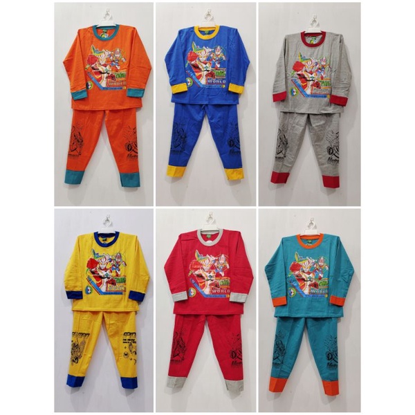 stelan baju tidur panjang anak laki-laki gambar Ultraman