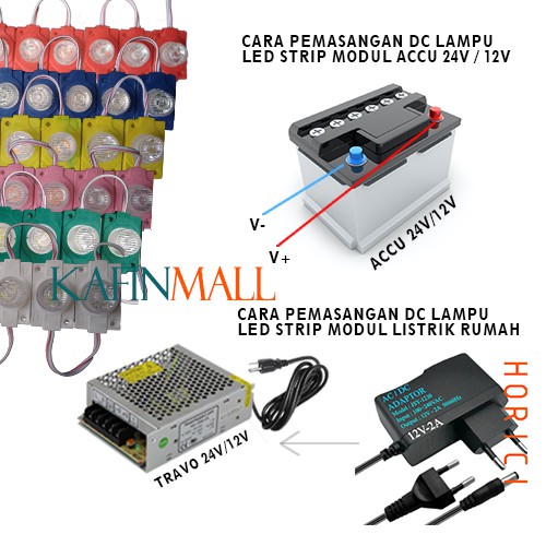 LAMPU LED MODUL 1PCS 1 MATA BESAR DC 12V / 24V  VARIASI LAMPU MOBIL MOTOR MODULE