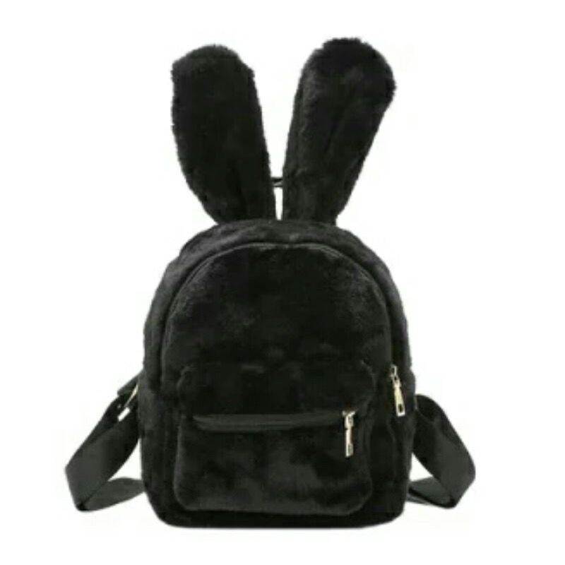 Tas Ransel lulu / tas Bulu Halus Wanita BESTIE RABBIT Tas Lucu Bulu Lembut Tas Perempuan Baby Bunny Beauty Bisa COD