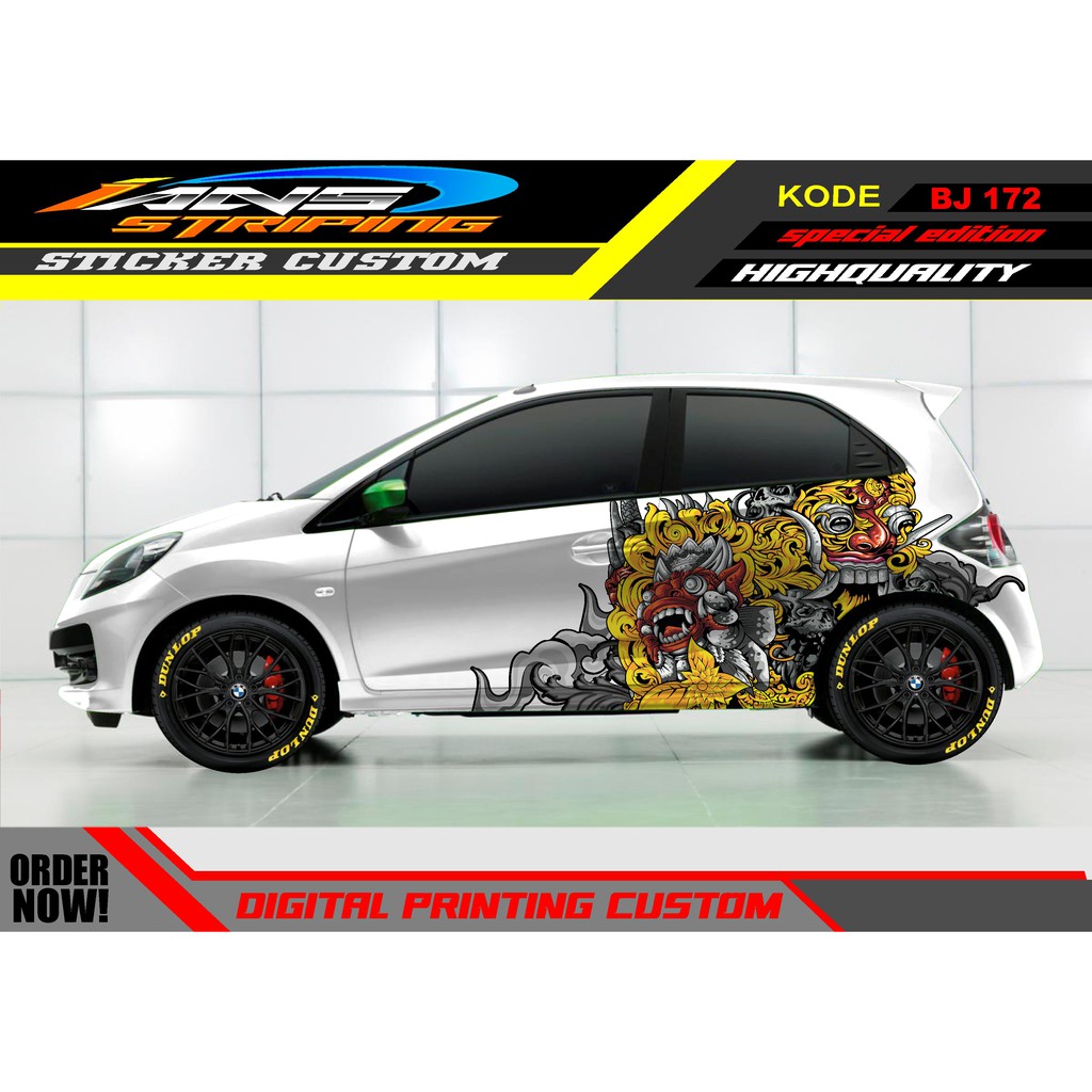 DECAL STICKER MOBIL BRIO / STICKER HONDA JAZZ / STICKER DECAL MOBIL JAZZ / DECAL STICKER MOBIL HONDA