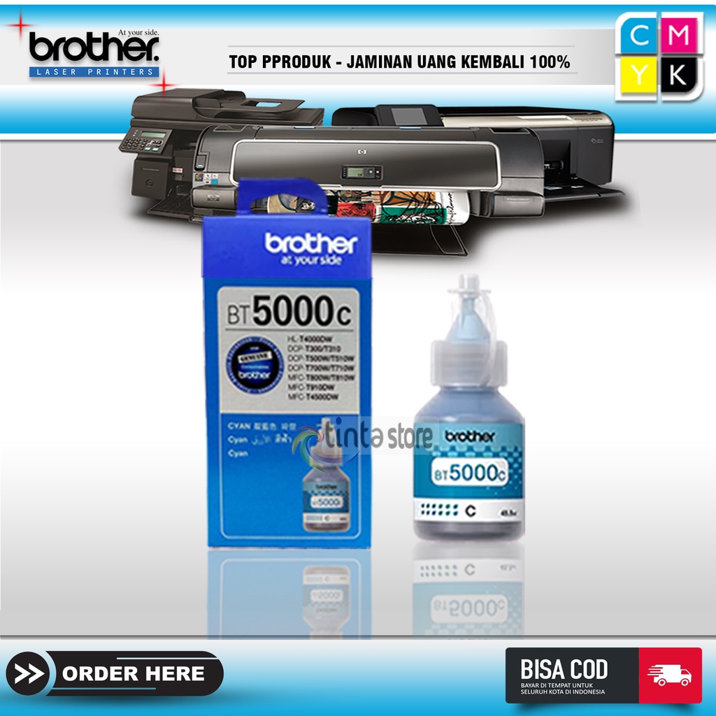 Tinta printer brother bt5000 CYAN DCP T710W DCP T300 DCP-T310 T800W T810DW T910DW