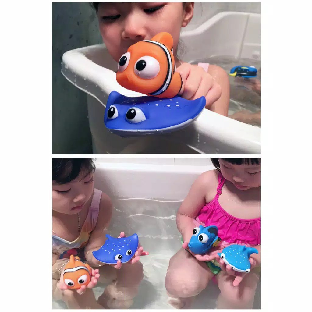 Mainan Mandi Bayi anak Karet Bentuk Ikan Nemo Dory