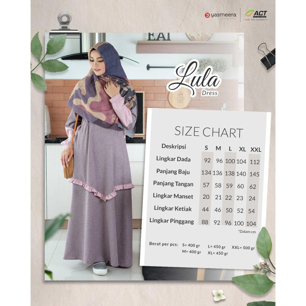 GAMIS LULA || DRESS ONLY ||  YASMEERA