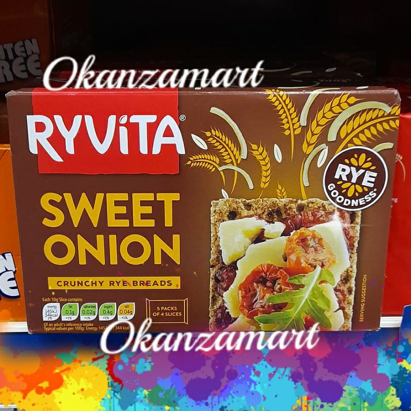 

Ryvita Crunchy Breads Biscuit The Original/Sweet Onion/Dark Rye 250gr