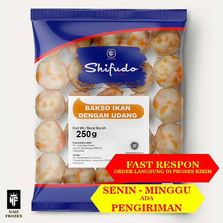 

SHIFUDO BAKSO UDANG 250GR / UDANG BAKSO / MAKANAN BEKU / FROZEN FOOD