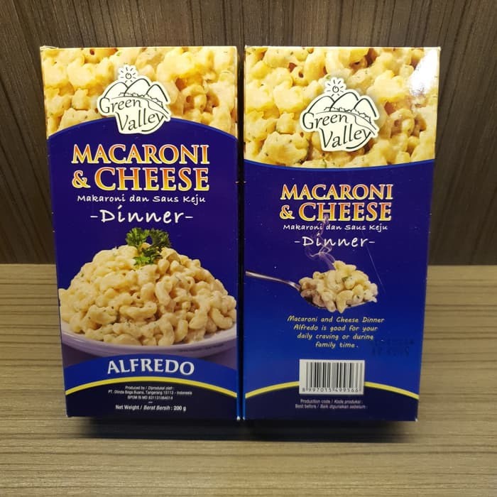 

GREEN VALLEY MAKARONI DAN SAUS KEJU ALFREDO 200G.