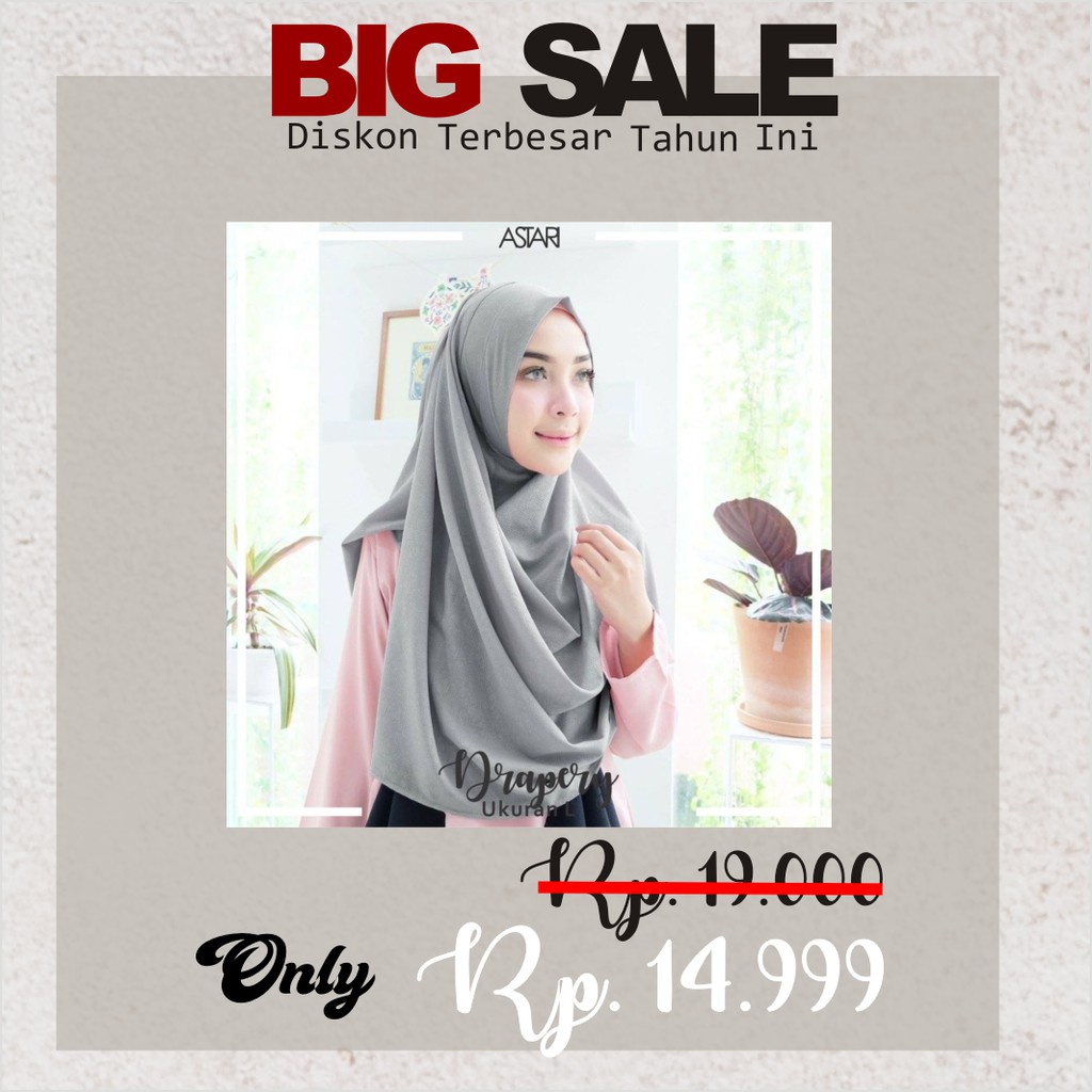 Hijab / Jilbab Pashmina Instan / Pashtan Drapery / Sala