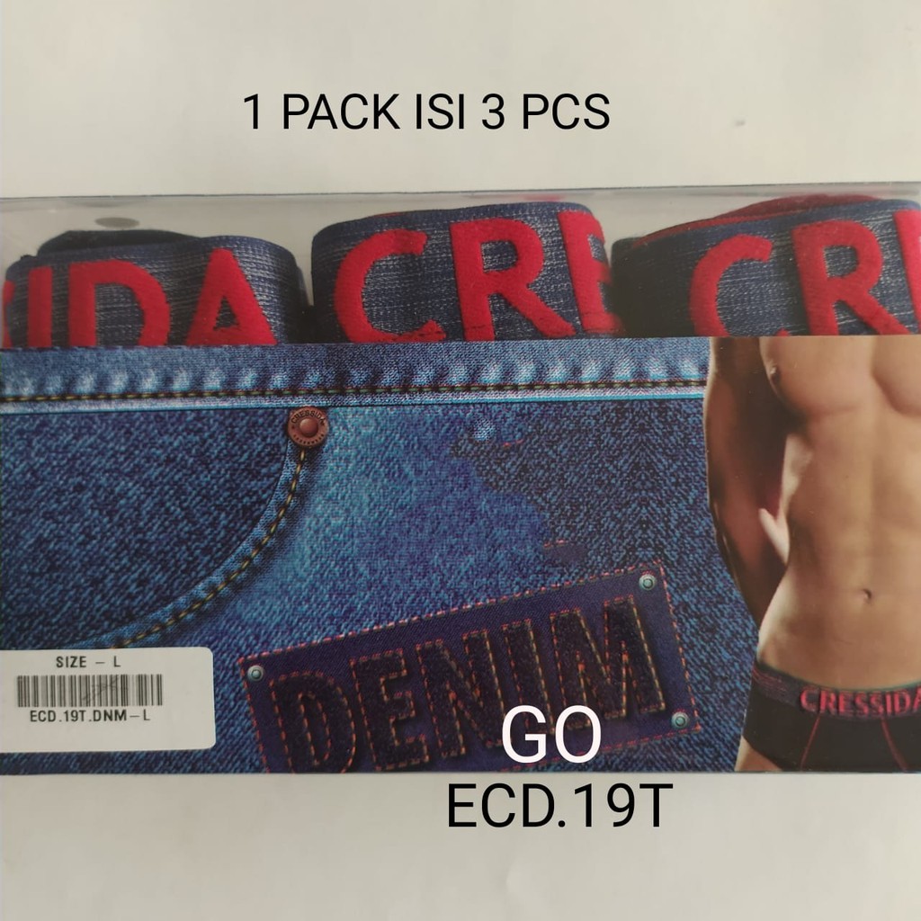 BB ECD.19T CRESSIDA CELANA DALAM PRIA Pakaian Dalam Denim Underwear Cressida 100% Original