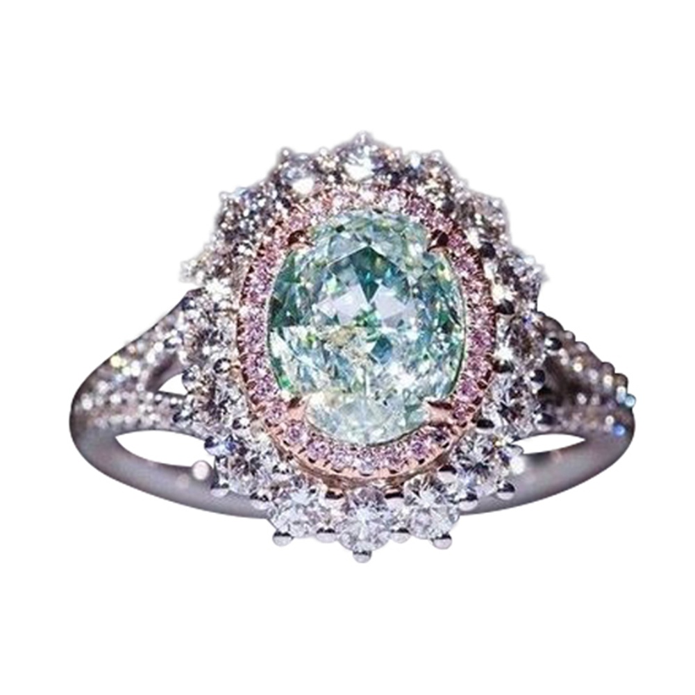 Hu Hu Hu Hu Hu Alat Bantu Pasang Kacamata♡ Cincin Wanita Desain Hollow Hias Topazberlian Imitasi Besar Berkilau Untuk Pestapernikahan