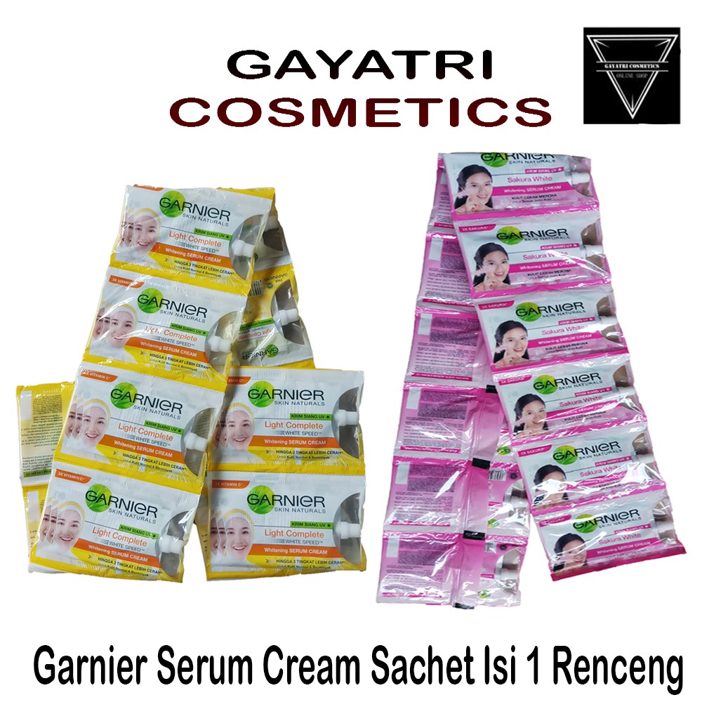 Garnier Serum Cream Sachet 7ml 1 Renceng Isi 12 Pcs