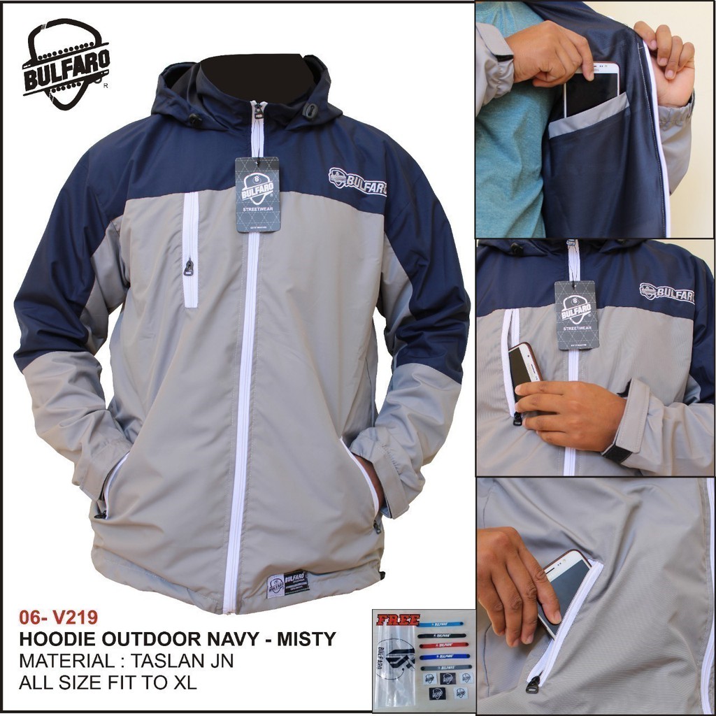 JAKET HOODIE OUTDOOR TASLAN BULFARO /JAKET HOODIE PRIA &amp; WANITA /JAKET MOTOR /JAKET GUNUNG