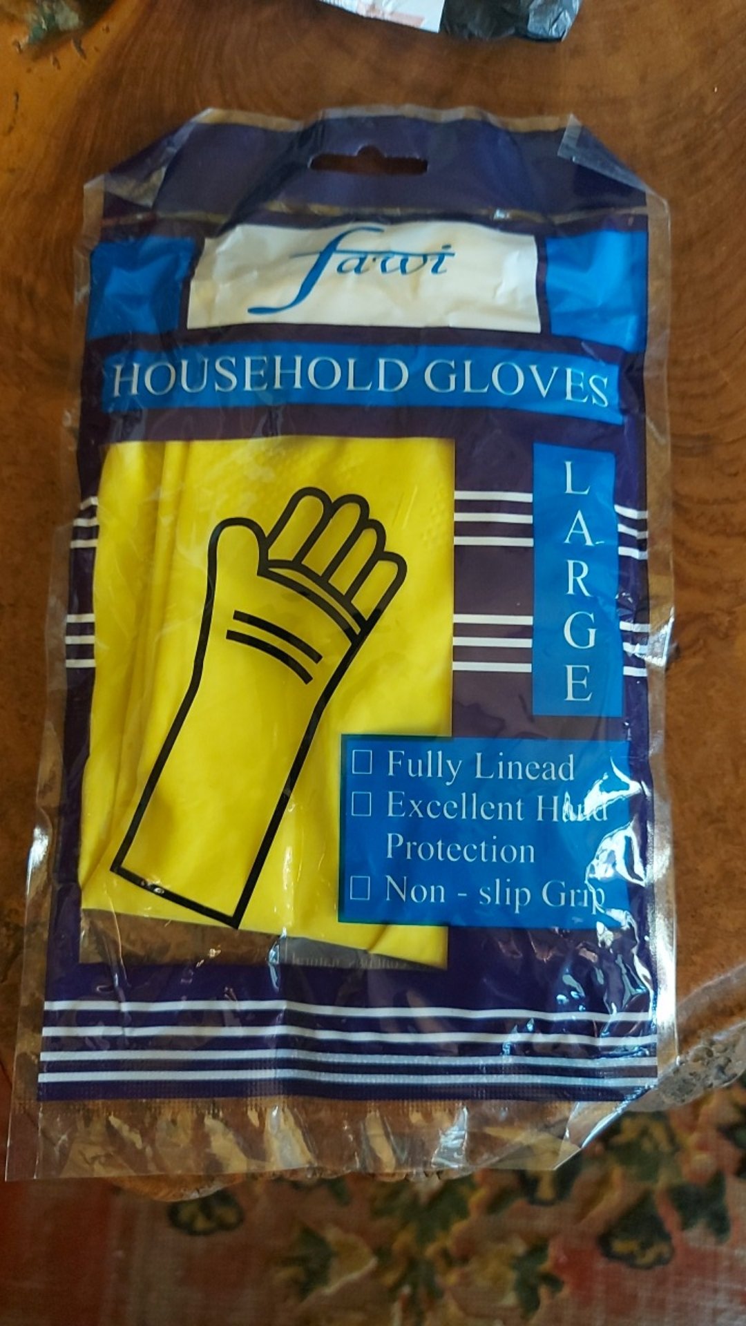 Termurah Fawi Fs-005 Sarung Tangan Latex/karet/glove Cuci Piring Ukuran L