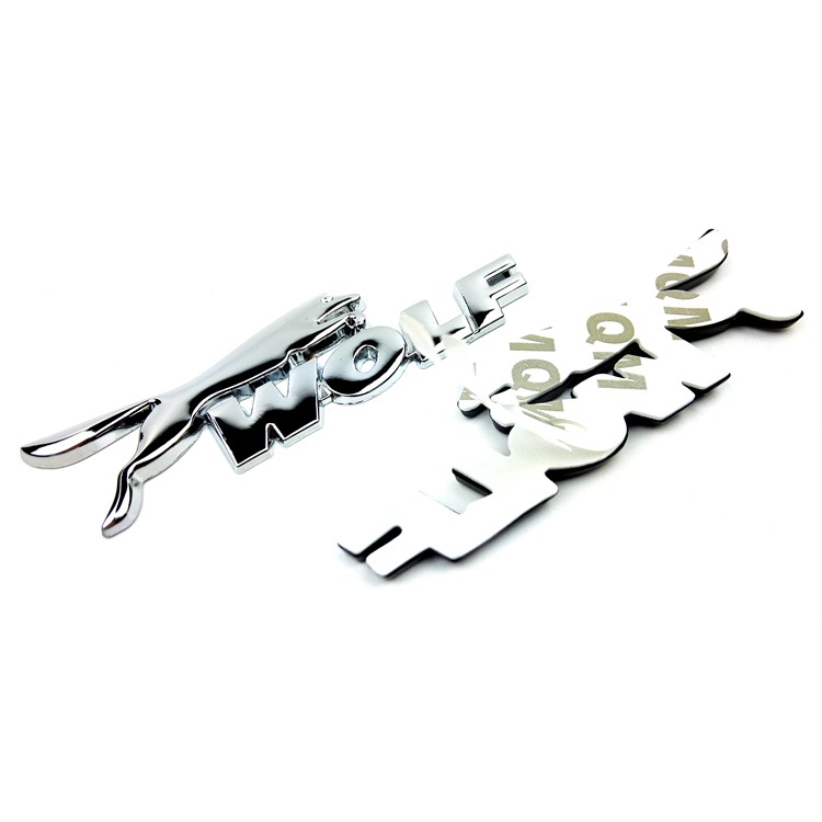 1 x Metal Wolf Logo Car Rear Side Emblem Badge Sticker Decal For Ford Focus