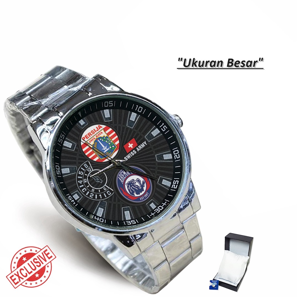 Jam Tangan Rantai Couple Logo PERSIJA AREMA (Cool)