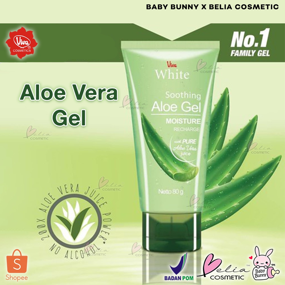 ❤ BELIA ❤ VIVA Soothing Aloe Gel Moisture 80g | Gel Lidah Buaya | Aloevera | BPOM