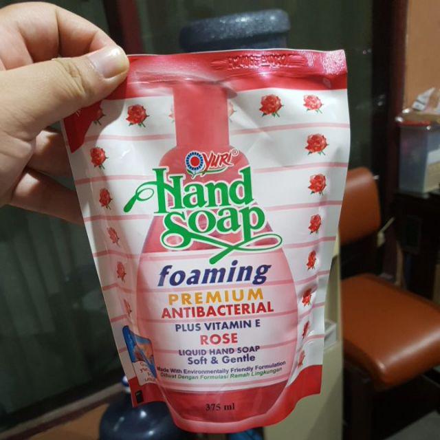 Sabun Cuci Tangan Foam 375 Ml Anti Bakteri Antiseptik Hand Soap Yuri Anti Kuman Refill Isi Ulang