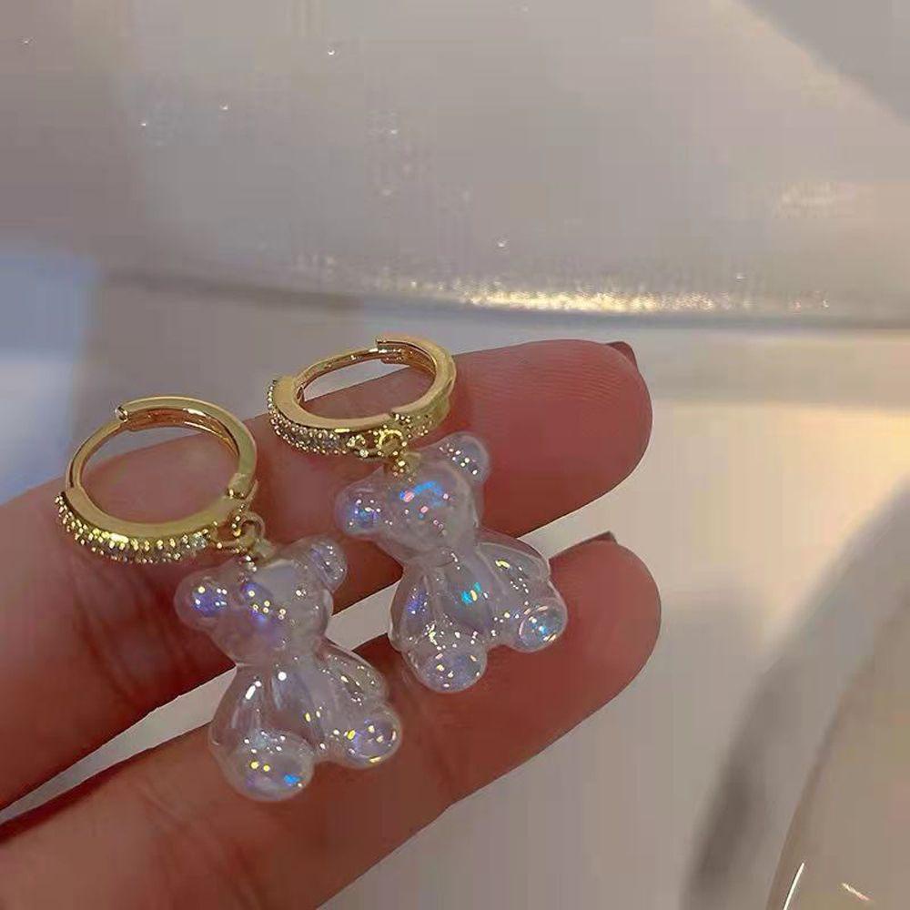 Mxbeauty Anting Wanita Kreatif Vintage Mini Elegan Beruang Indah Perhiasan Fashion