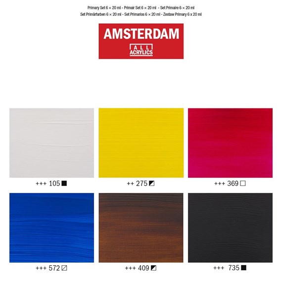 Amsterdam Standard Series Prymary set 6 x 20 ml