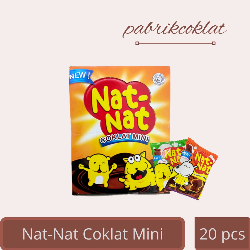 

Coklat NatNat Cemilan Coklat Mini Snack isi 20 pcs