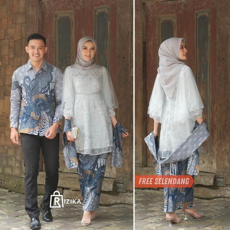 Kebaya Couple Modern Kebaya Wisuda Lamaran Baju Tunangan Batik Brukat Terbaru Baju Couple Pasangan Kondangan Terbaru 2022