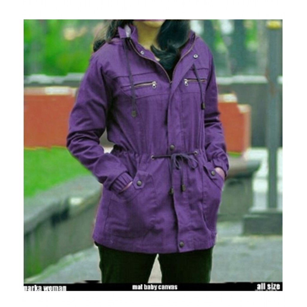 Jaket Parka Wanita Ungu