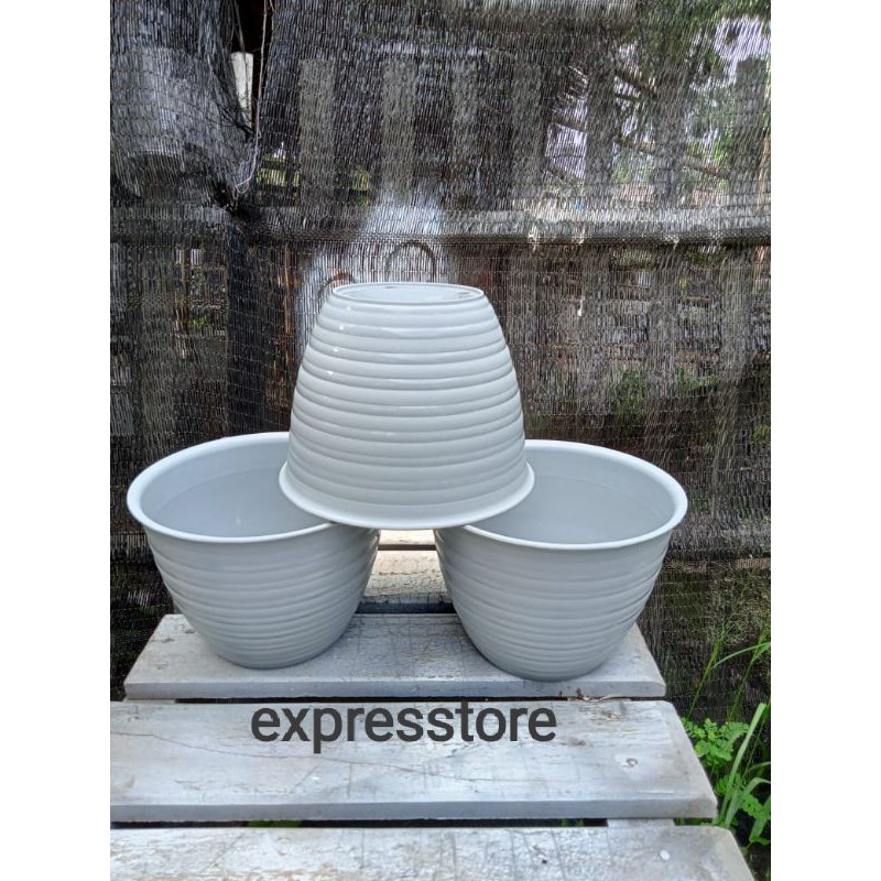 POT TAWON 15CM ABU-ABU / GREY / POT BUNGA TAWON / POT MINIMALIS / POT TANAMAN