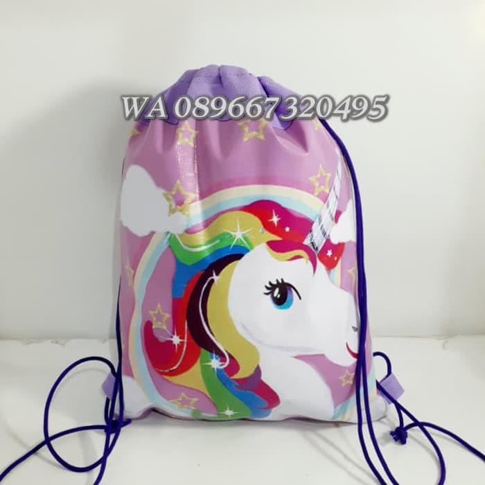 

Tas Ultah Unicorn serut G ready stok