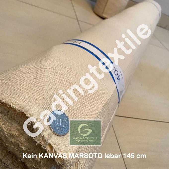 PROMO KAIN CANVAS MARSOTO LEBAR 145 CM / PUTIH BERAS / 1 ROLL ISI 40