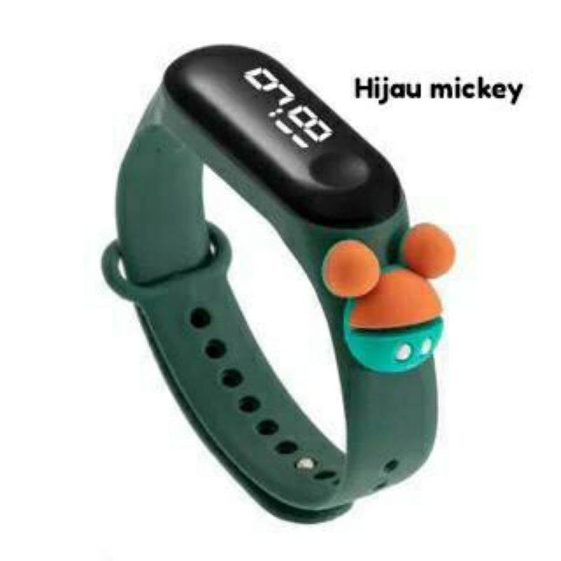 Jam Tangan Wanita Led MIBAND karakter LUCU Anti Air