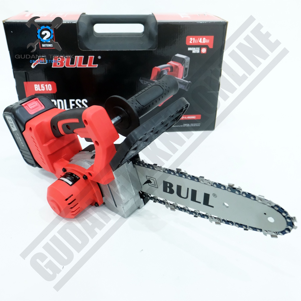 BULL BL510 / Gergaji Rantai Baterai Mini Chainsaw 10&quot; - Cordless Chainsaw mini 10inch Bull BL510