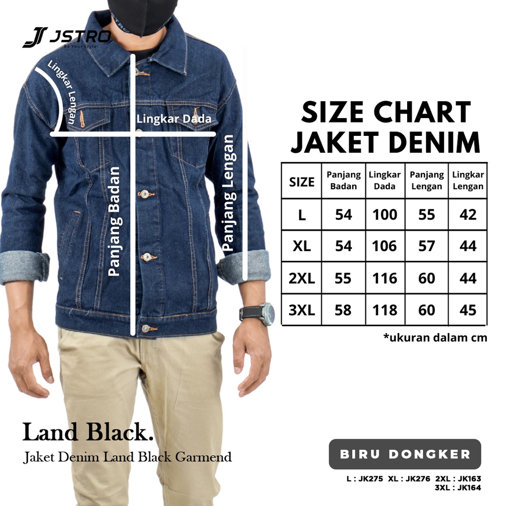 Jstro Jaket Denim Garmen Biru Dongker 2