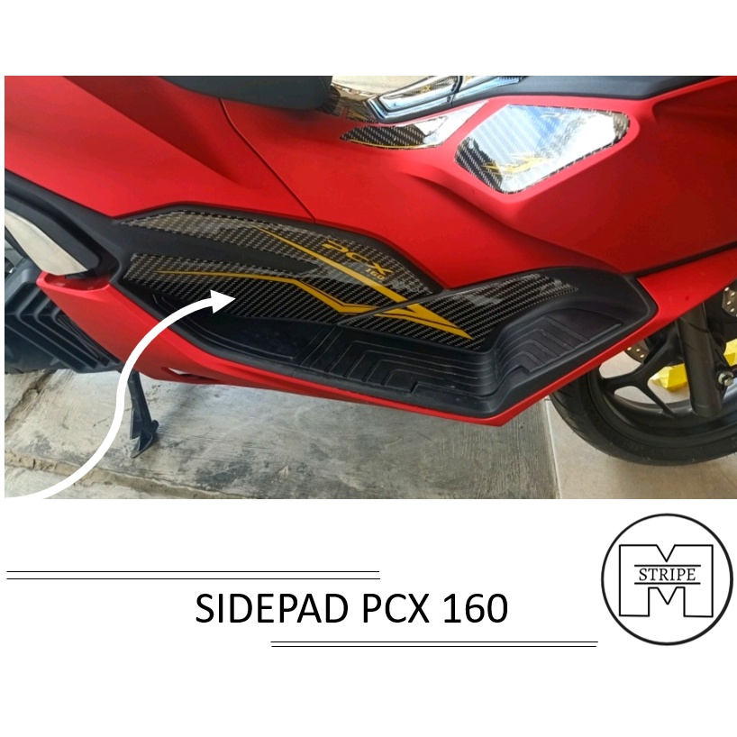 [BISA COD] Sidepad bawah pcx 160 2024 / decal pcx 160 / Sticker timbul pcx / Dek pad pcx / carbon pc
