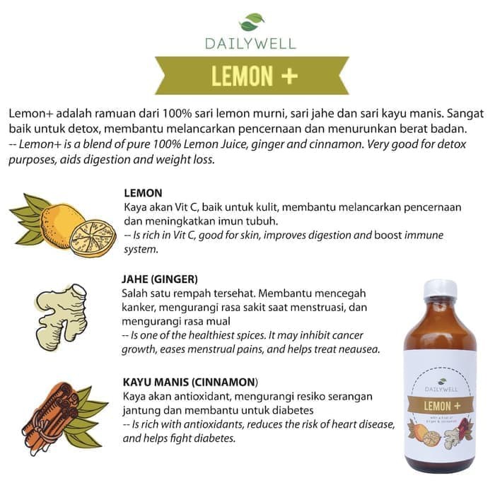 DailyWell | Minuman Kesehatan | Minuman Herbal - Daily Well LEMON MIX  detox