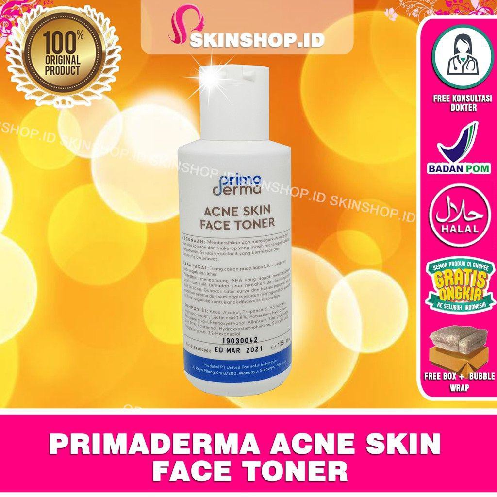 Primaderma Acne Skin Face TONER 135ml  Original / Penyegar Wajah Berjerawat BPOM Aman
