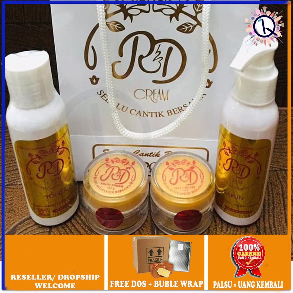 RD Rinna Diazella Gold New Paket Cream Krim Skincare Perawatan Wajah Original Kecantikan Beauty