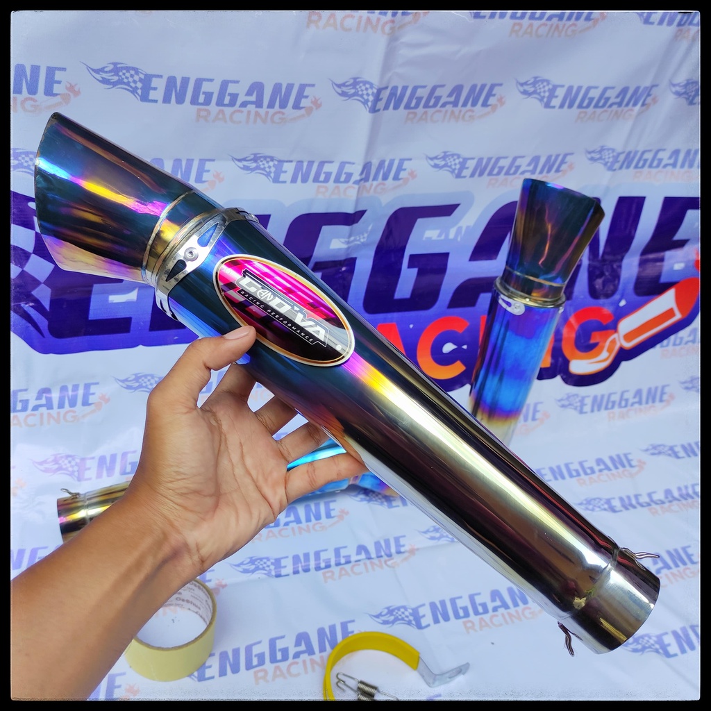 Silincer Knalpot Racing Bluemoon Kerucut Ujung Diamond Original Godva Bukan Daeng Kou Untuk Motor Vi