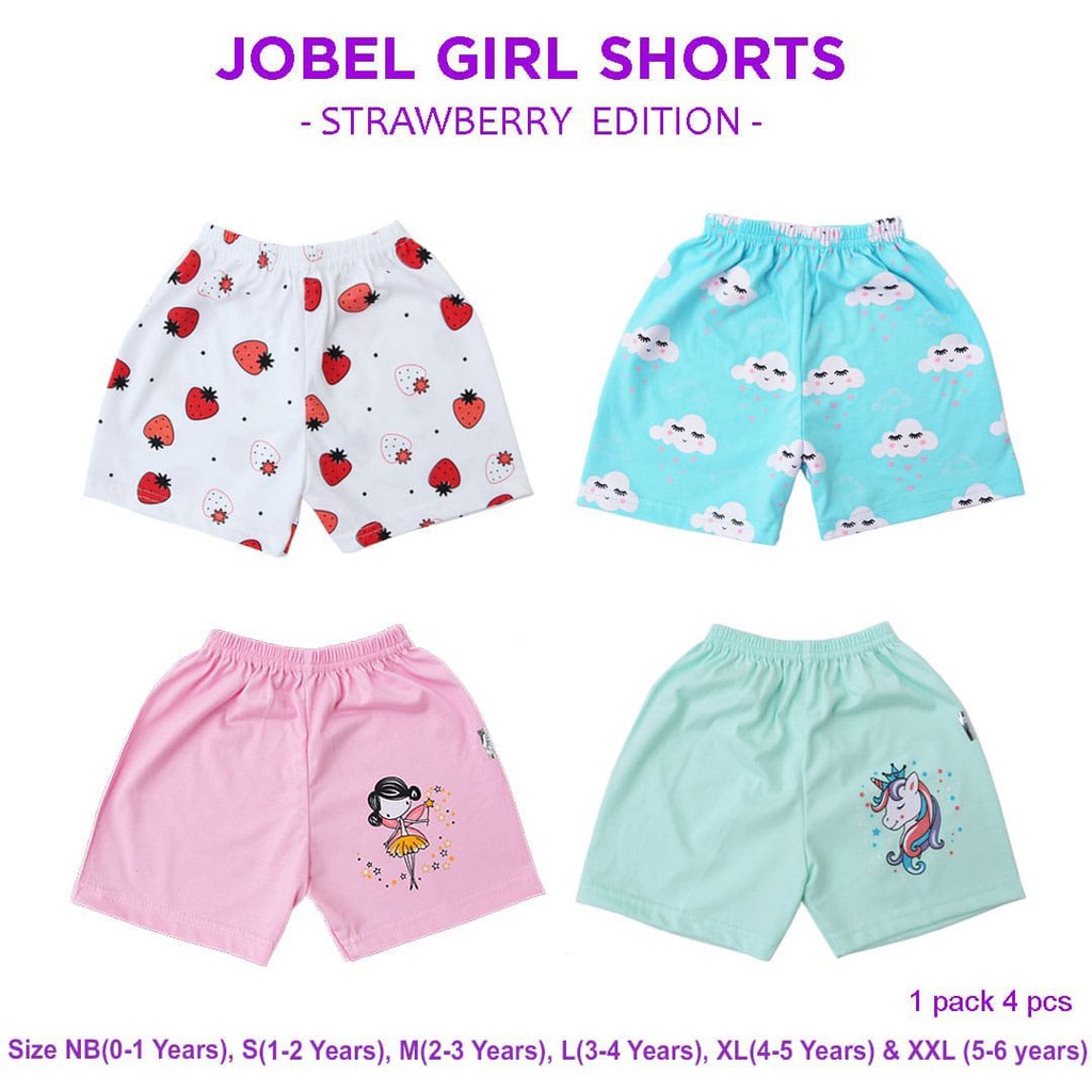 Jobel - STRAWBERRY Shorts isi 4pcs