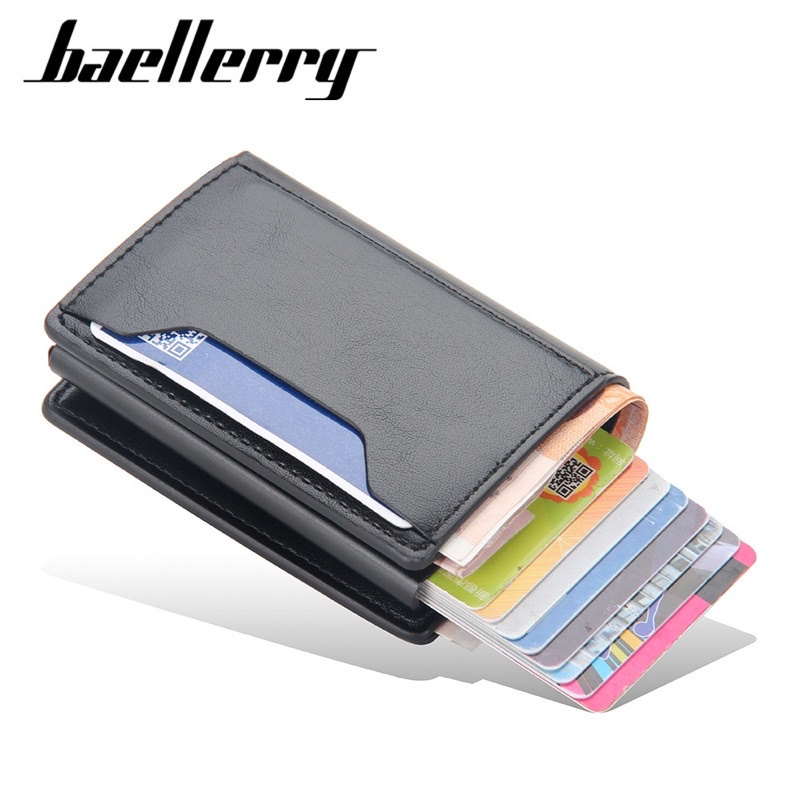 Dompet Kartu Kulit Pria Aluminium Card Holder Baellerry K9140