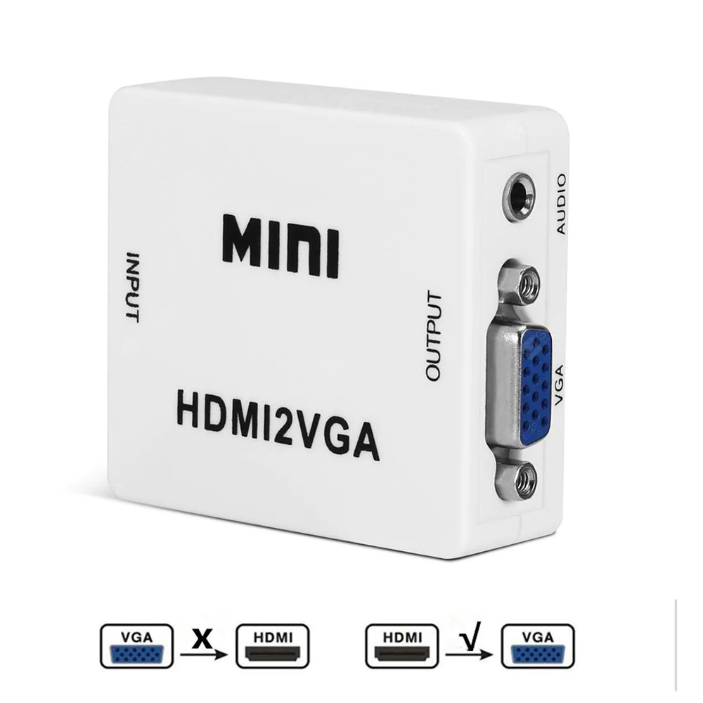 Converter HDMI To VGA HDMI2VGA Mini Adapter HD Video 1080P Connector