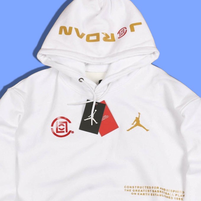 white gold jordan hoodie