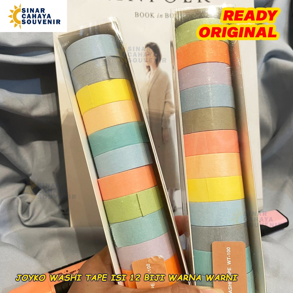 

Isolasi Joyko Washi Tape WT100 Isi 12 Pcs | Solatip ATK Sekolah Lucu Stationery Kantor Unik Murah Berkualitas