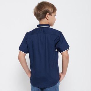 M231 Kemeja Anak Laki Laki Basic Combination Warna Navy M231 Kemeja Anak Laki Laki Basic Combination Warna Navy