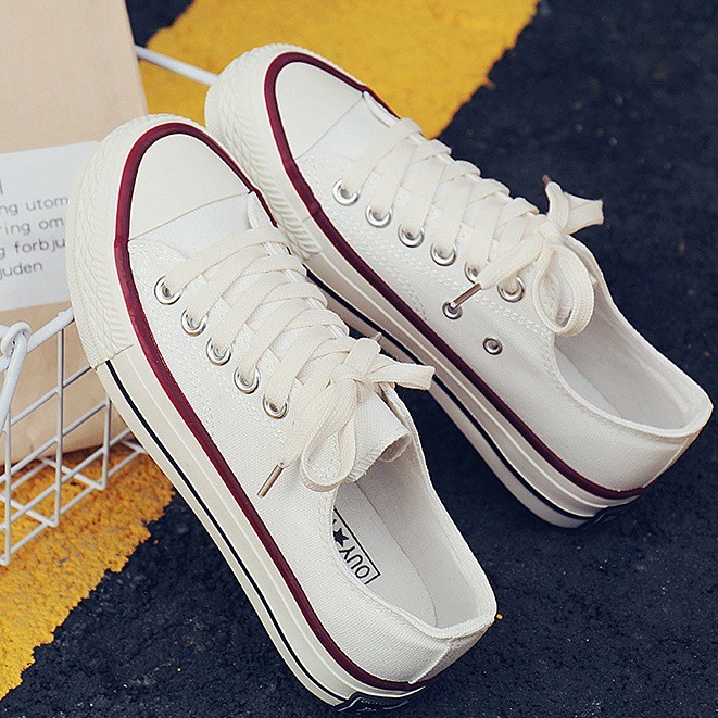 SW21 Sepatu Sneakers Import Wanita Korea Fashion Kanvas Sport Shoes COD Original Sepatu Kuliah Sekolah