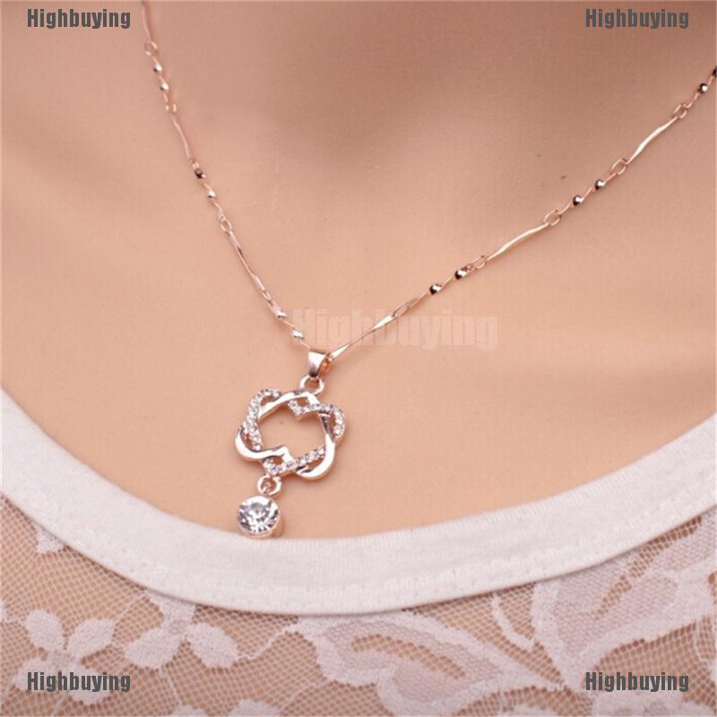 Kalung Lapis Silver Bentuk Hati Ganda