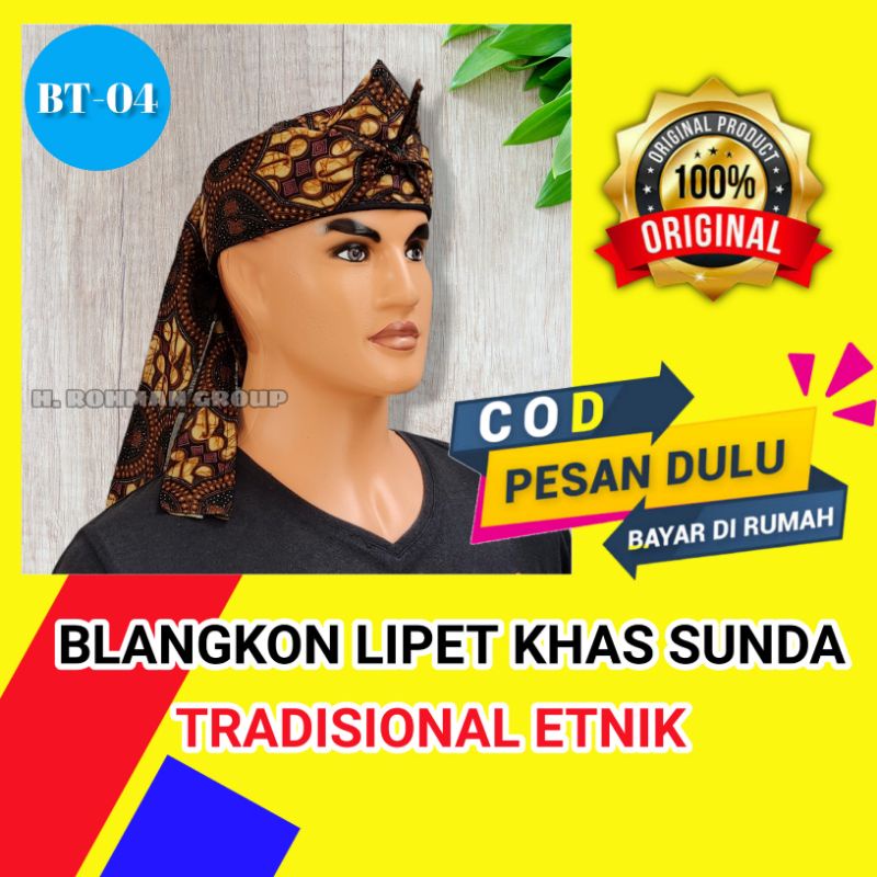 IKET BLANGKON SUNDA BATIK PRIA DEWASA BELANGKON SUNDA BATIK DEWASA IKAT KEPALA SUNDA BATIK