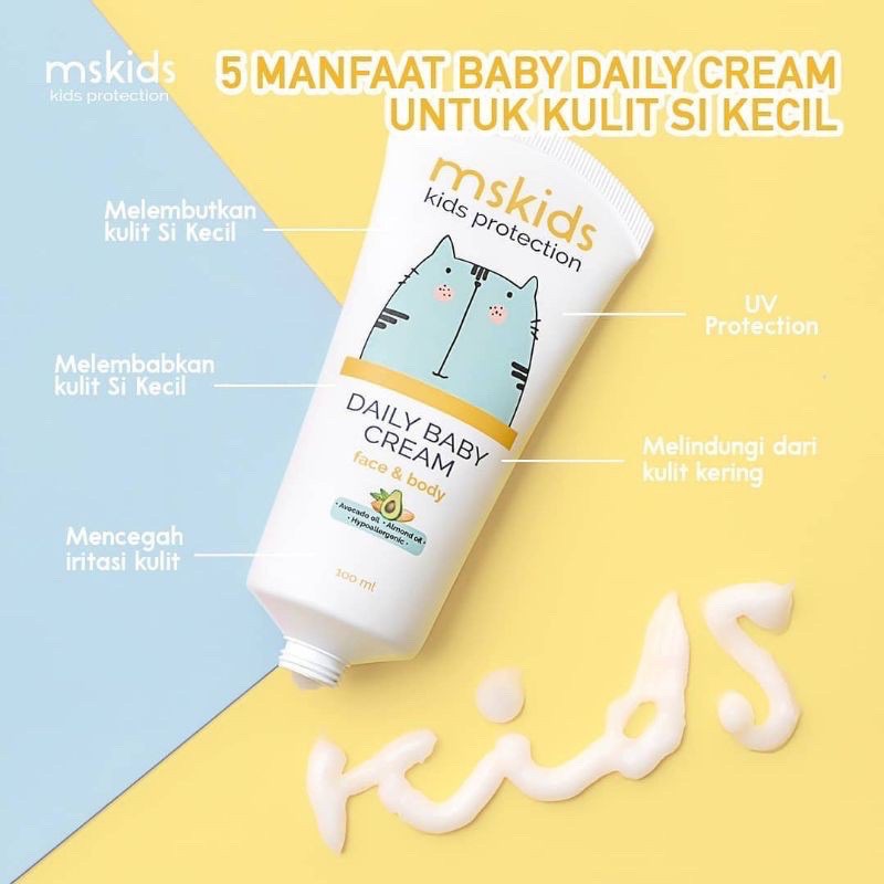 MS GLOW DAILY BABY CREAM FACE AND BODY / MS KIDS DAILY BABY CREAM