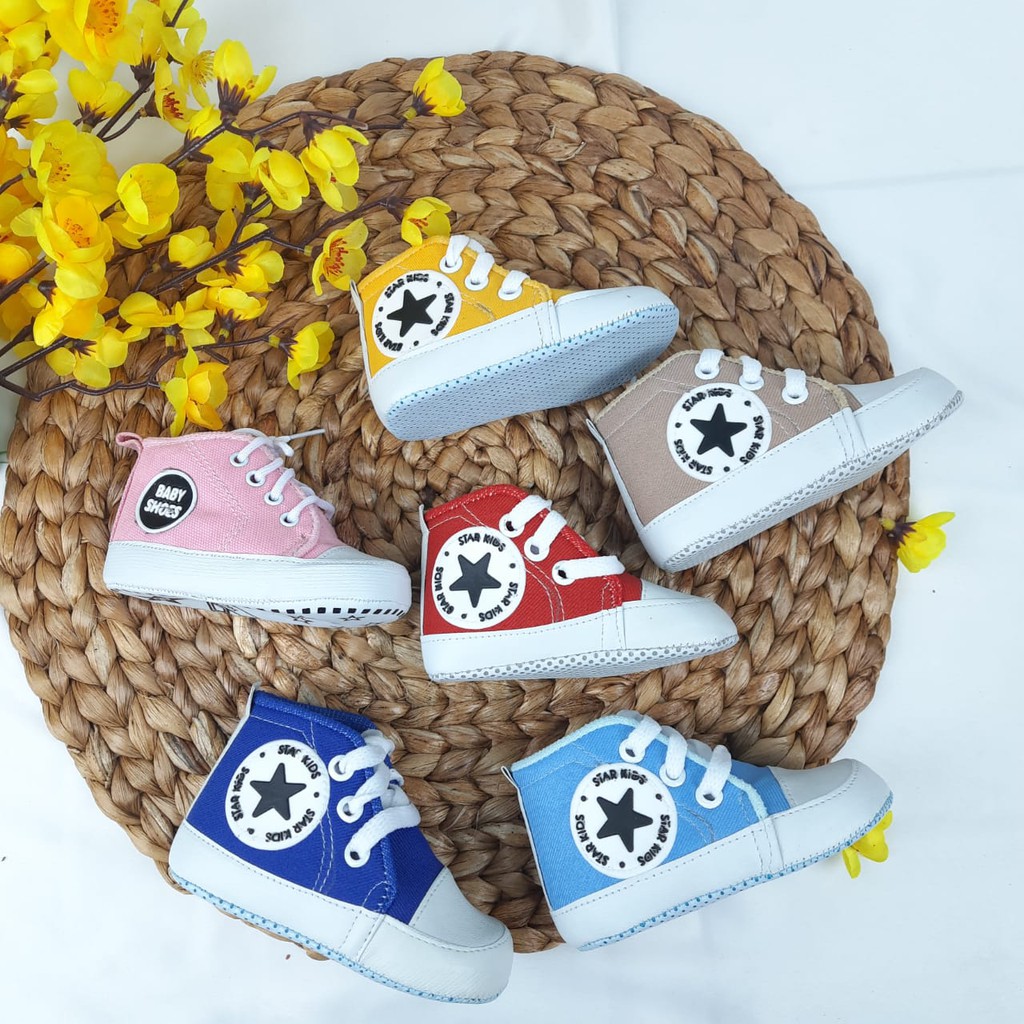 [TAMAN SEPATUKU] SEPATU TRENDY MURAH PREWALKER ANAK 0-12 BLN BERBAGAI WARNA MOTIF TALI FPX04