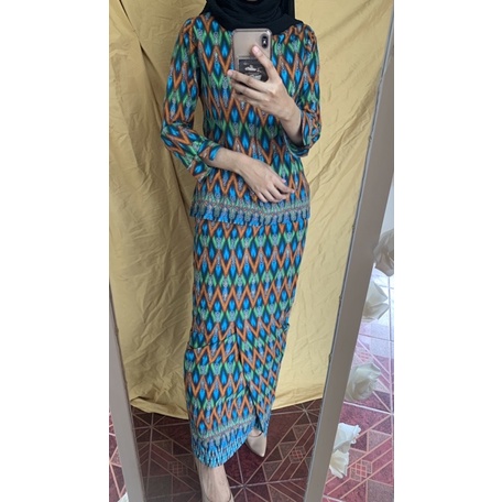 setelan motif songket/batik wanita sosialita