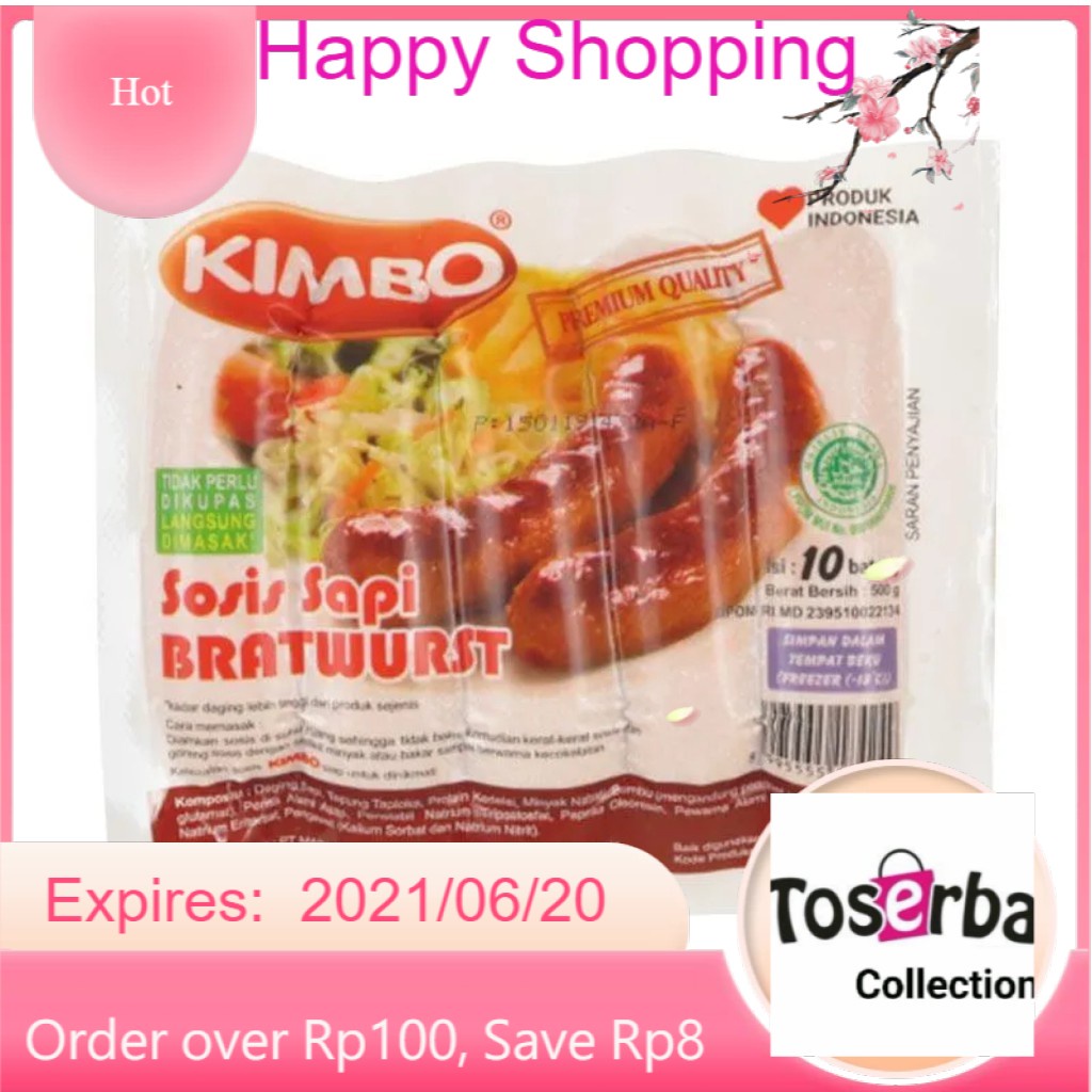 

Toserba Collection Kimbo Bratwurst isi 10 Frozen Food Bandung -Cimahi