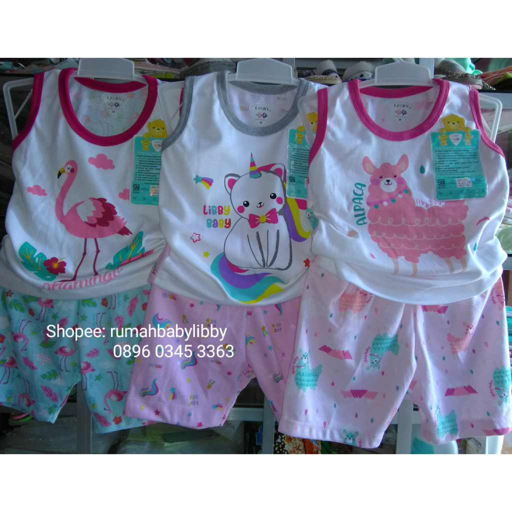 Setelan Libby / Setelan singlet / Baju Libby / Sablon series